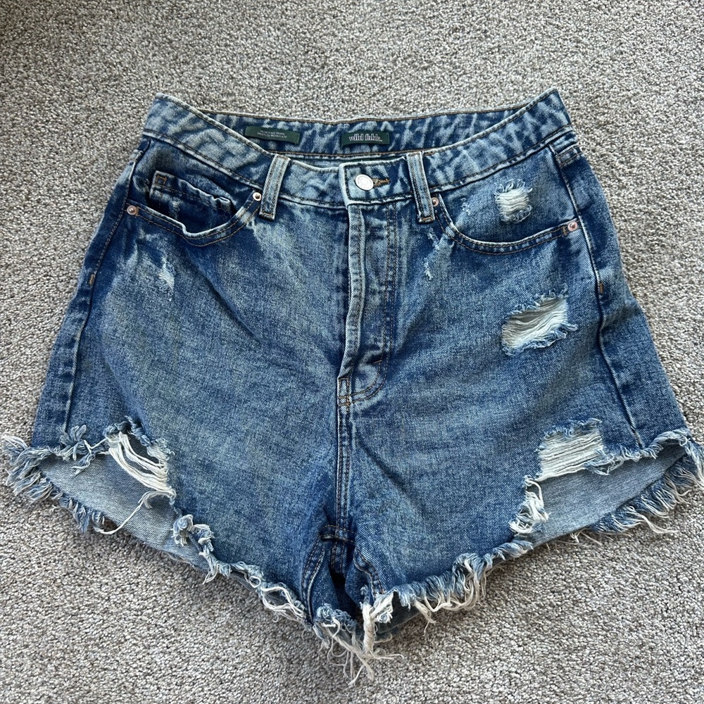 Distressed Denim Women Shorts